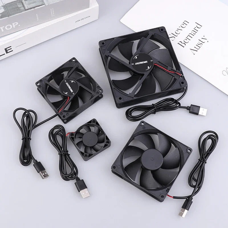 USB Brushless Cooling Fan | 5V Quiet Computer Router Cooler for Electronics