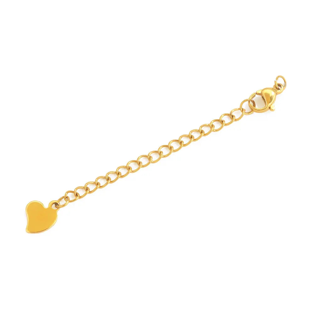 Stainless Steel Extension Tail Chains with Lobster Clasps | 10pcs Jewelry Findings