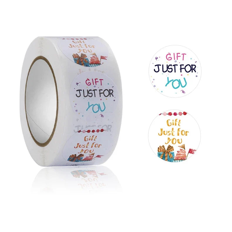 Pink Thank You Sticker Labels | 1 Inch Round Small Business Packaging Stickers