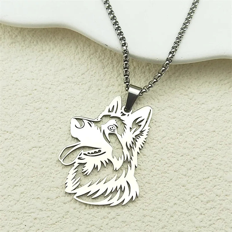 French Bulldog Pendant Necklace | Stainless Steel Dog Jewelry for Women Men