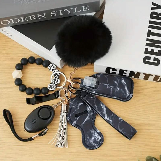 9-Piece: Protection Safety Keychain Set